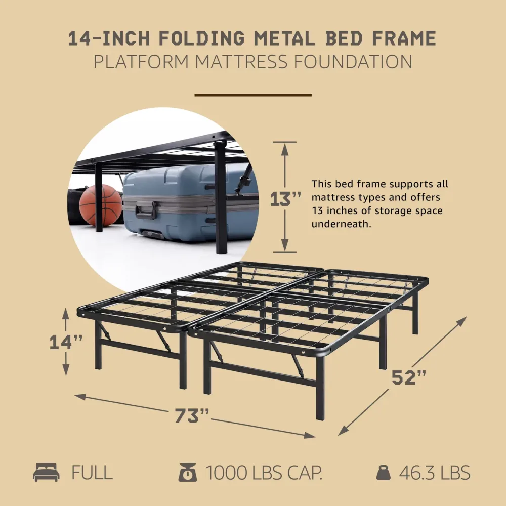 Bed Frame 14 in folding 13 inches