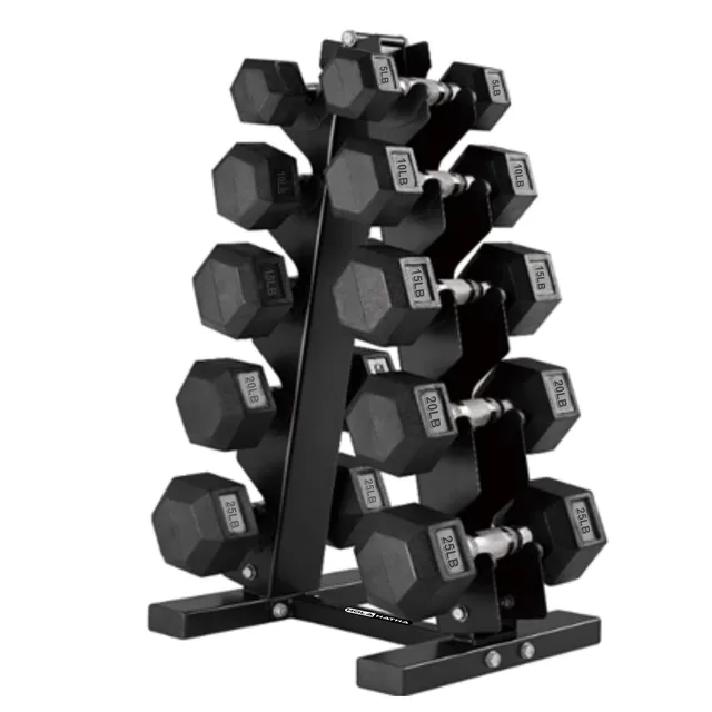 Rack 25 lb black 5 pairs
