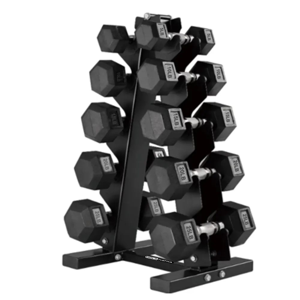 Rack 25 lb black 5 pairs