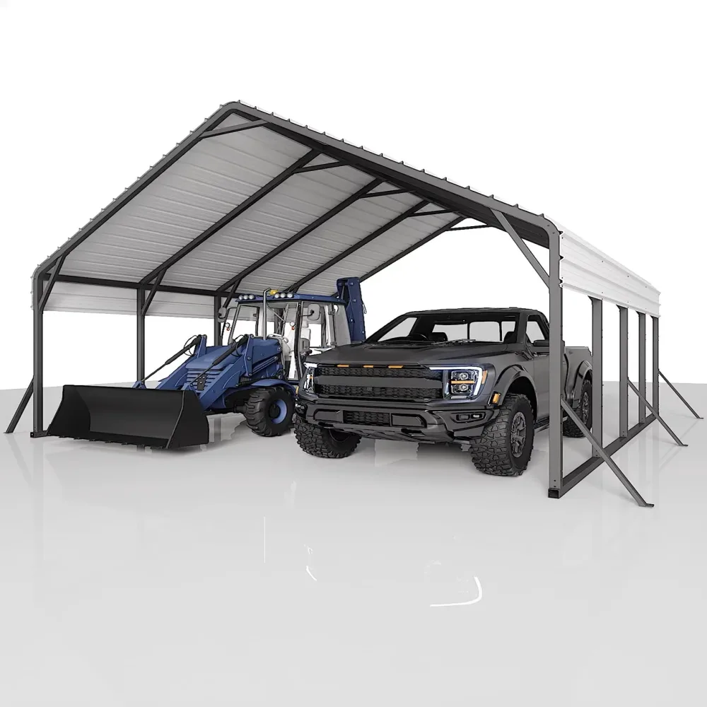 Metal Carport 20' 800 lbs 2 in