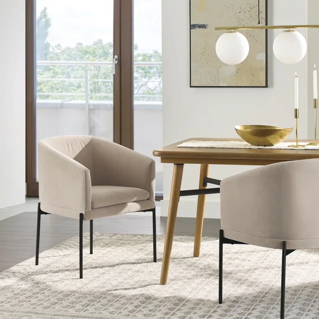 Chair 2 pack beige 22.5 in