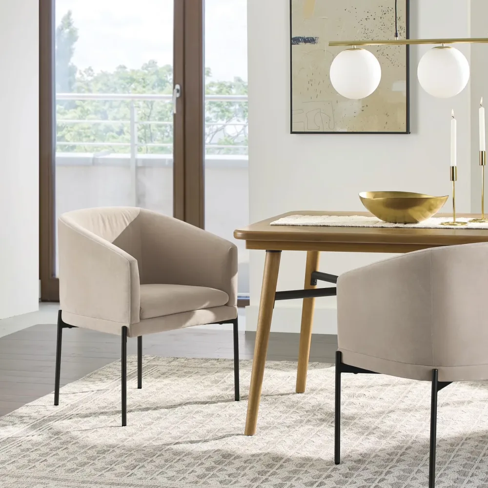Chair 2 pack beige 22.5 in
