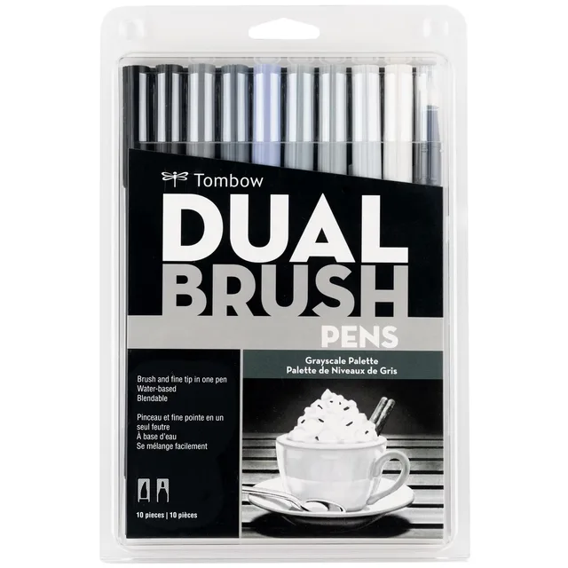 Pen 6 packs black gray