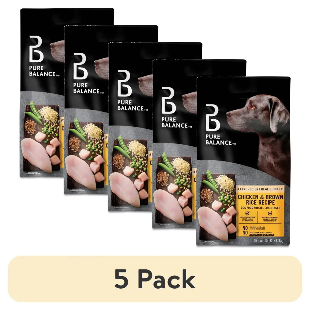 Dog Food 5 pack 15 lbs brown