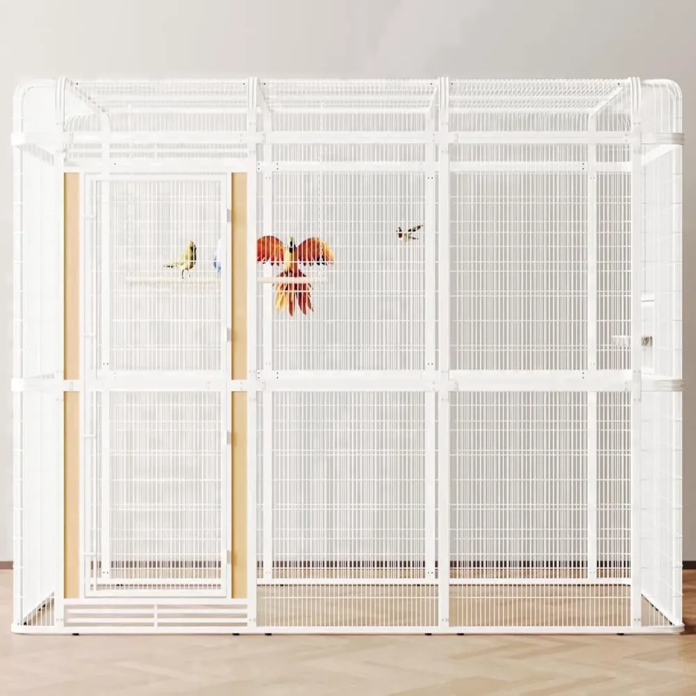 Bird Aviary 10ft 10 ft white