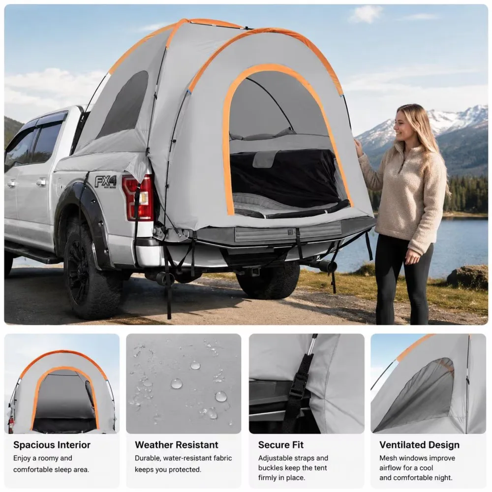 Truck Bed 6.4' 6.7' 2-3 people