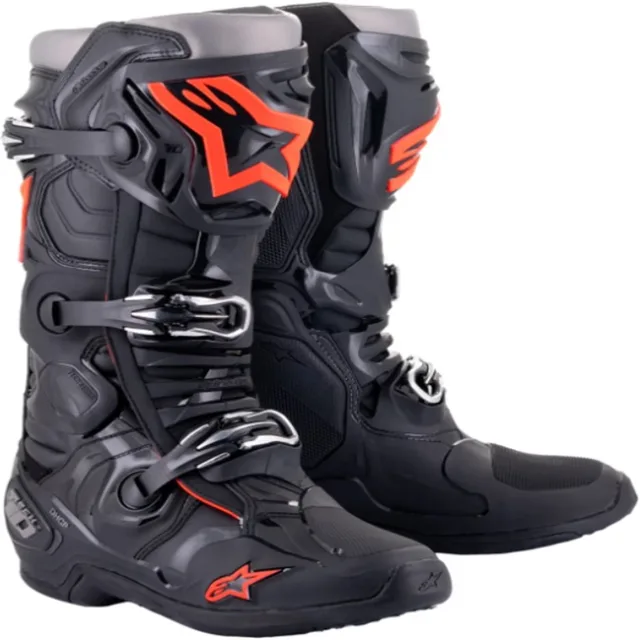Motorcycle Boots blue black red