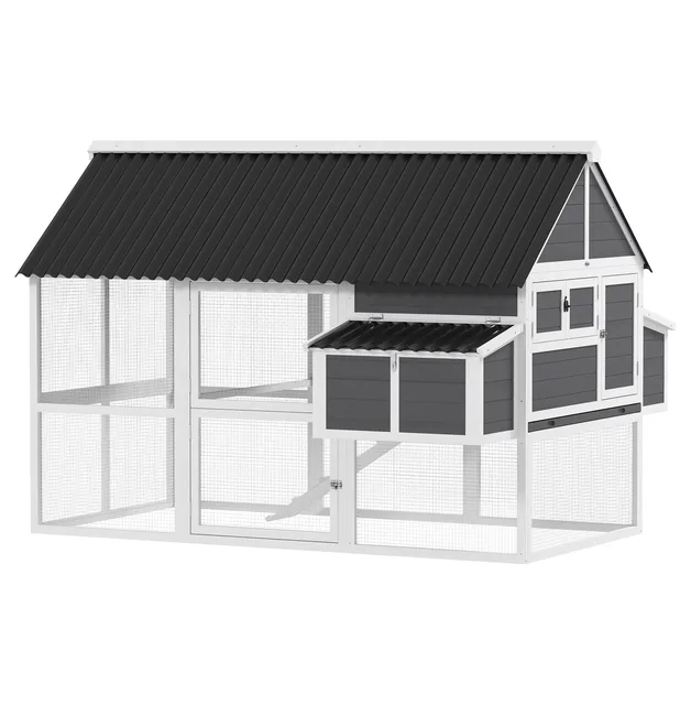 Chicken Coop gray 69.3" 83.9"