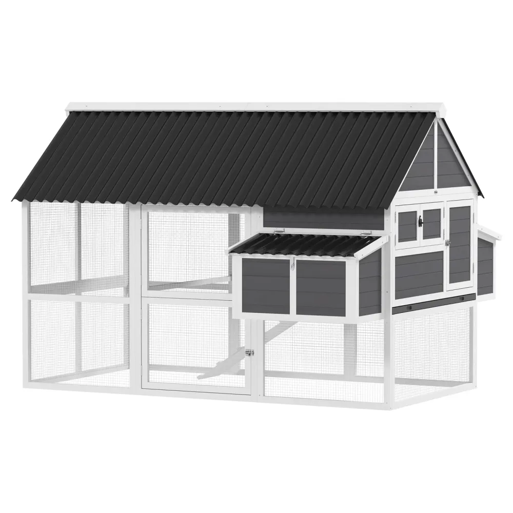 Chicken Coop gray 69.3" 83.9"