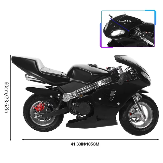 Motorcycle 23 inches 170 lbs 40in