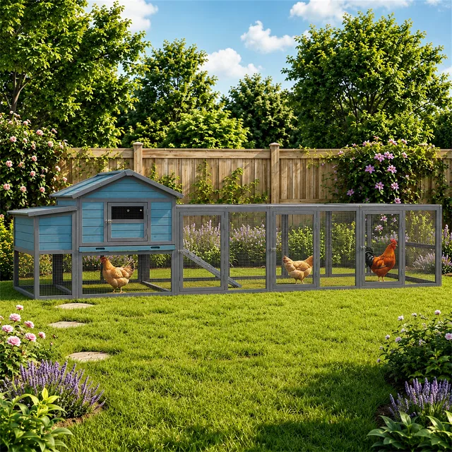 Chicken Coop 141" blue gray