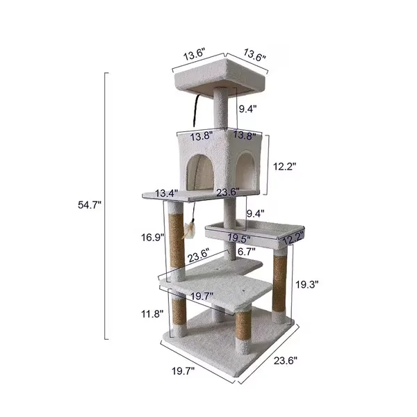Furniture & Enrichment 54.7 in white