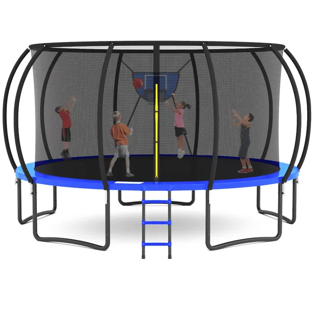 Trampoline Backyard 14' 10' blue