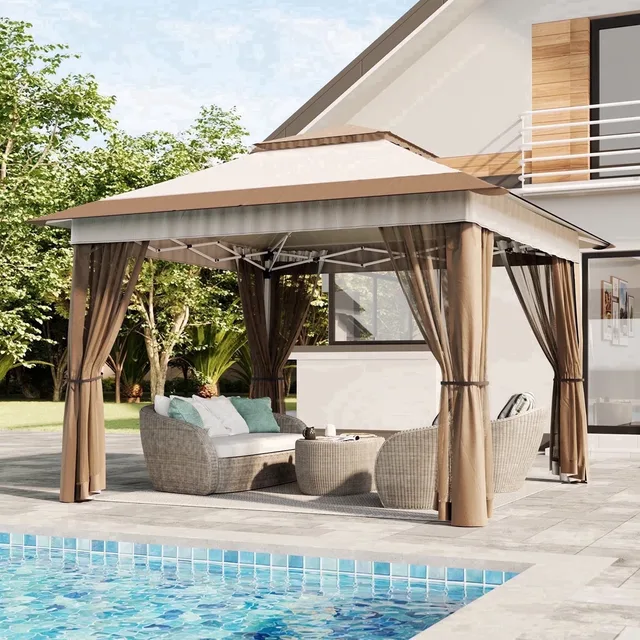 Gazebo Canopy waterproof beige 0.3mm