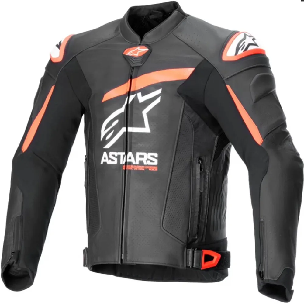 Mens Motorcycle black red white