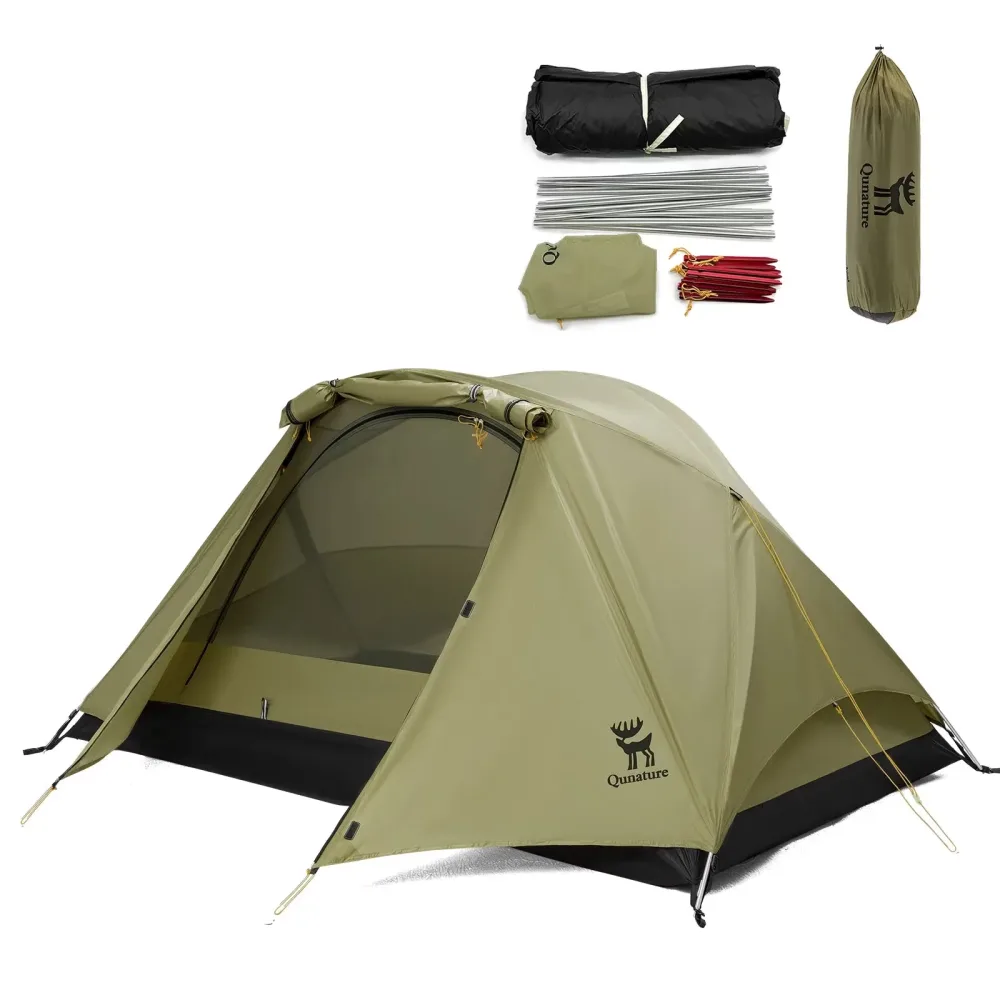 Camping Tent 2 person portable green