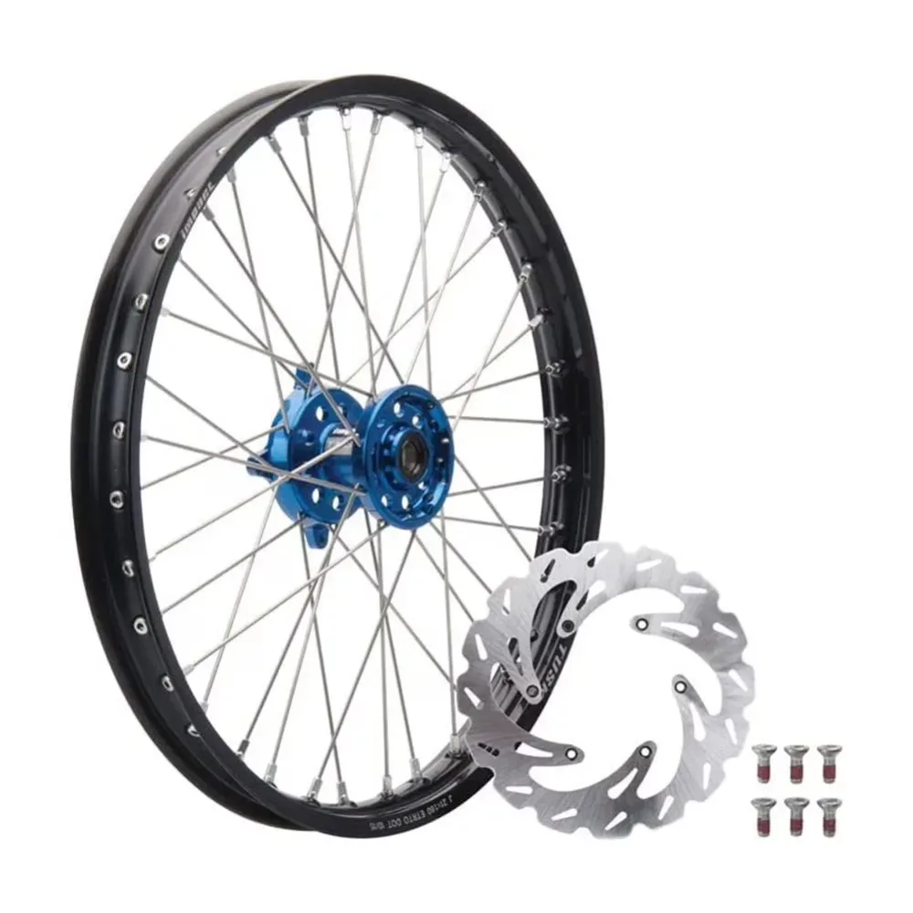 Wheel black silver blue