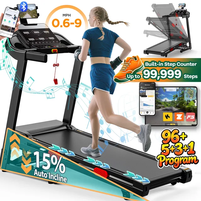 Incline Treadmill 4.0hp 400lbs folding