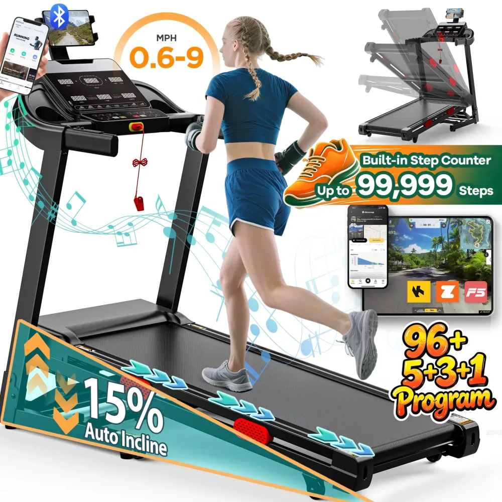 Incline Treadmill 4.0hp 400lbs folding