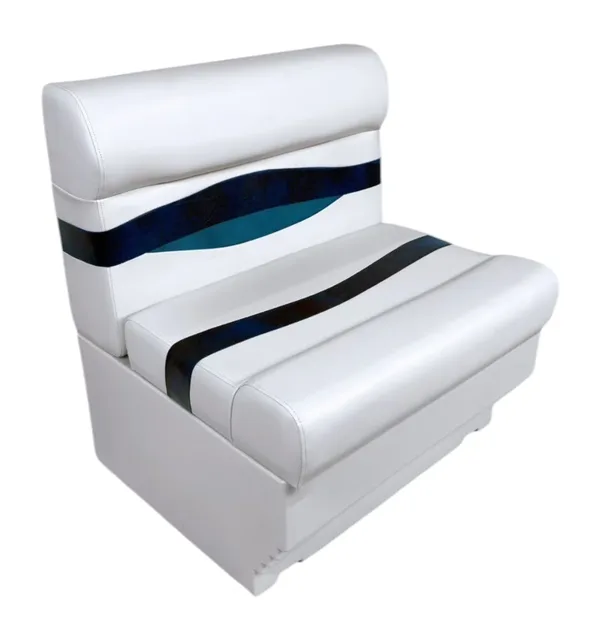 Bench Seat 28" white blue