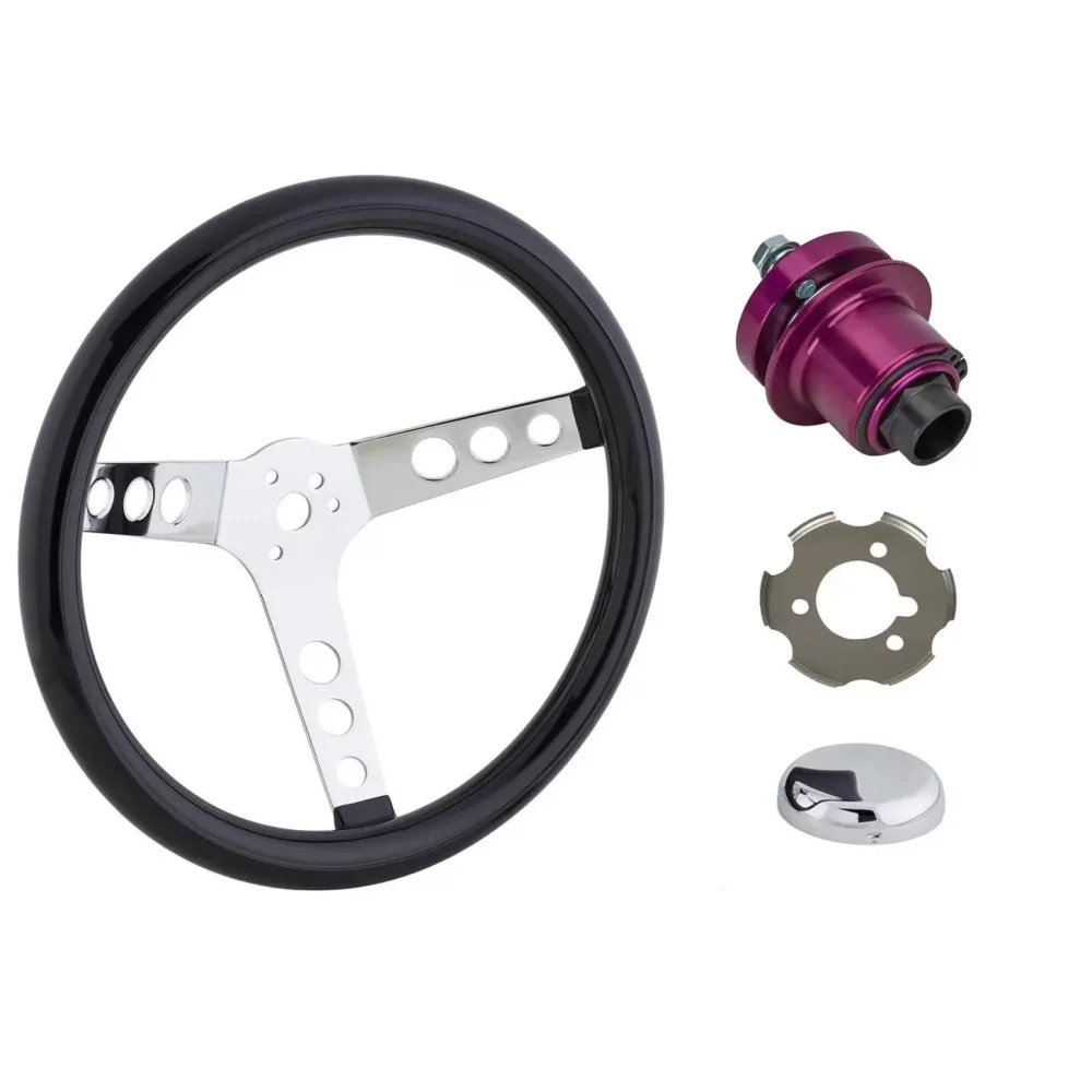 Steering Wheel 13 inch black 4"