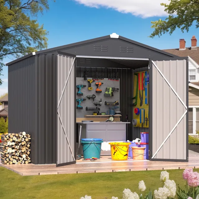 Storage Shed 6 ft brown gray