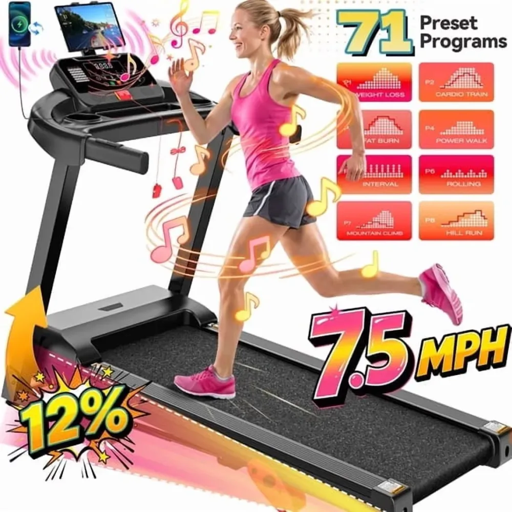 Foldable Treadmill 330lb 3.5hp