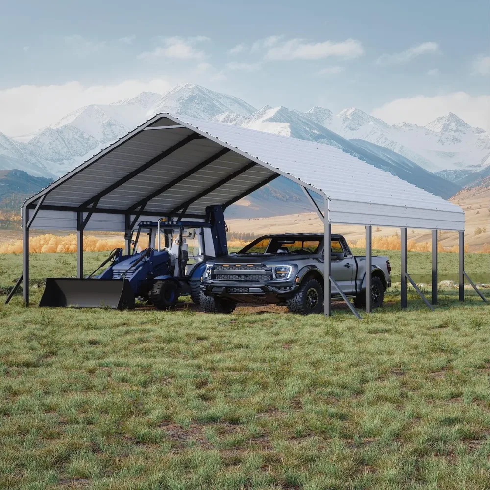 Metal Carport 20 ft 800 lbs 2 in