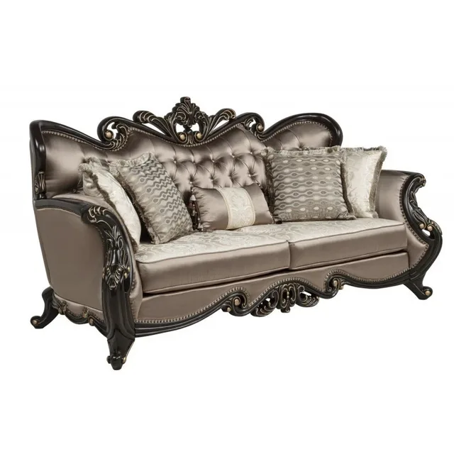 Sofa brown 95.25" 37.75"