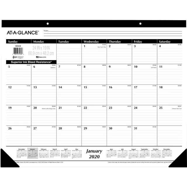 Monthly Desk black