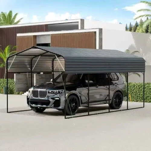 Metal Carport portable grey 229.50"