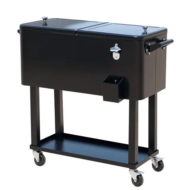Cooler Cart red black 80 quart