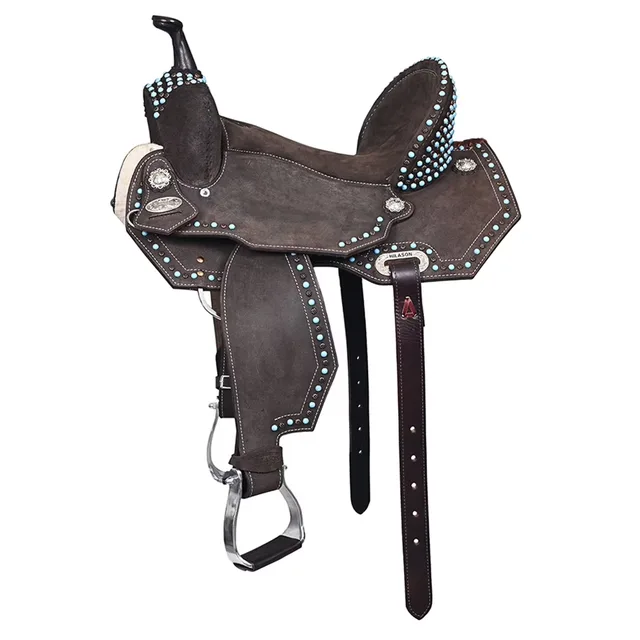 Leather Saddle 14" brown 8 inches