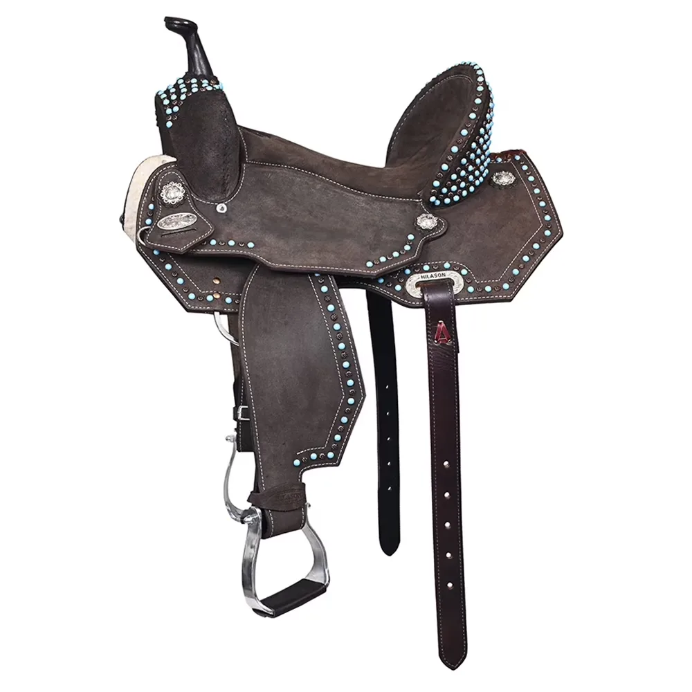 Leather Saddle 14" brown 8 inches