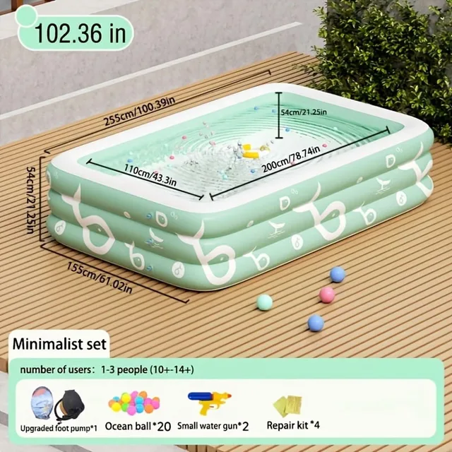Swimming Pool 102.36inch 0.5mm 3 people