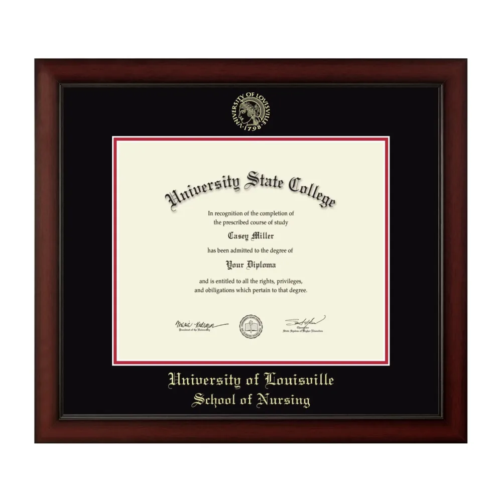 Diploma Frame black red 17w