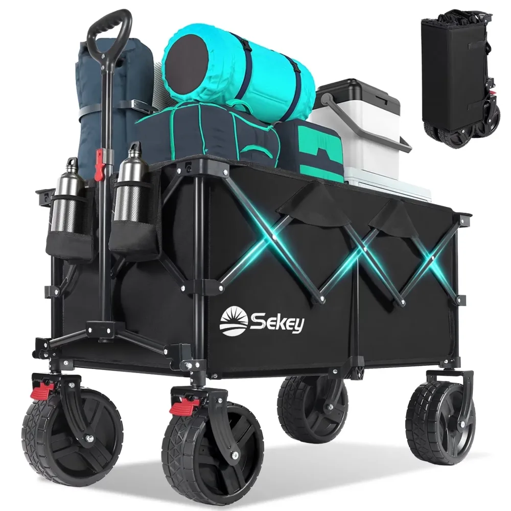 Wagon 330 lb foldable red