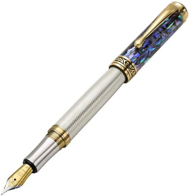 Fountain Pen silver blue