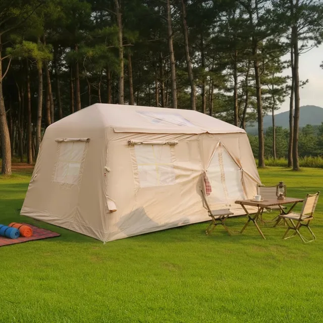 Camping Tent 4-8 person waterproof beige