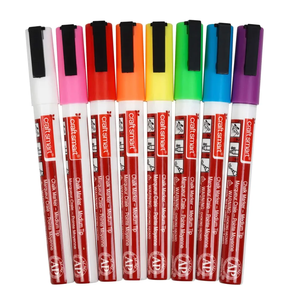 Chalk Marker 6 packs white red