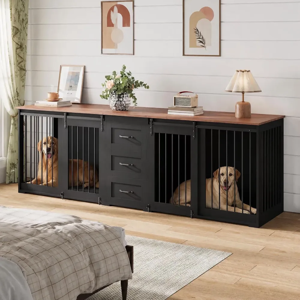 Dog Crate 95" black 23.6"