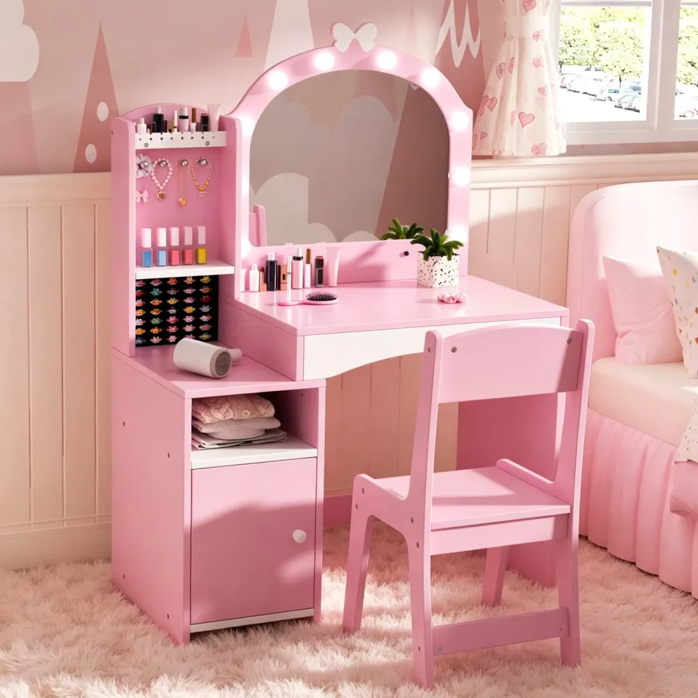 Vanity Table adjustable led white