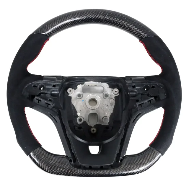 Leather Steering red
