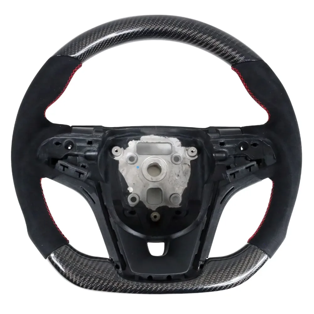 Leather Steering red