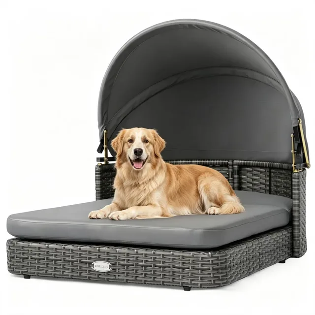 Dog Bed adjustable gray 37.5"