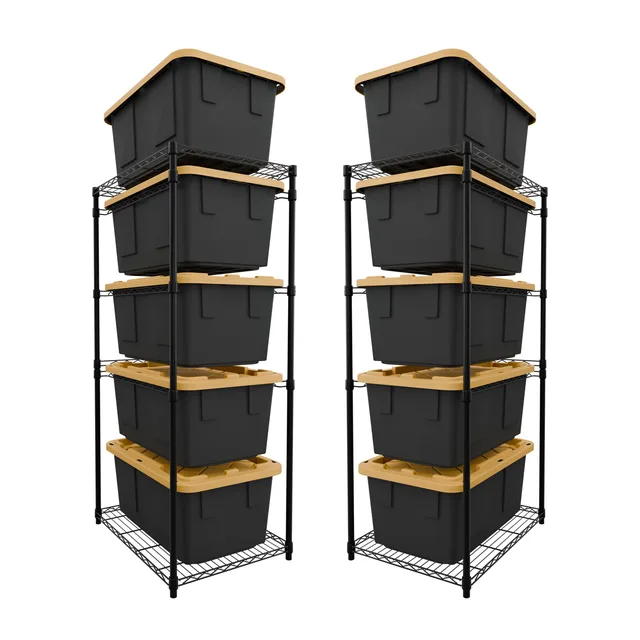 Storage 27 gallon 2 pack black