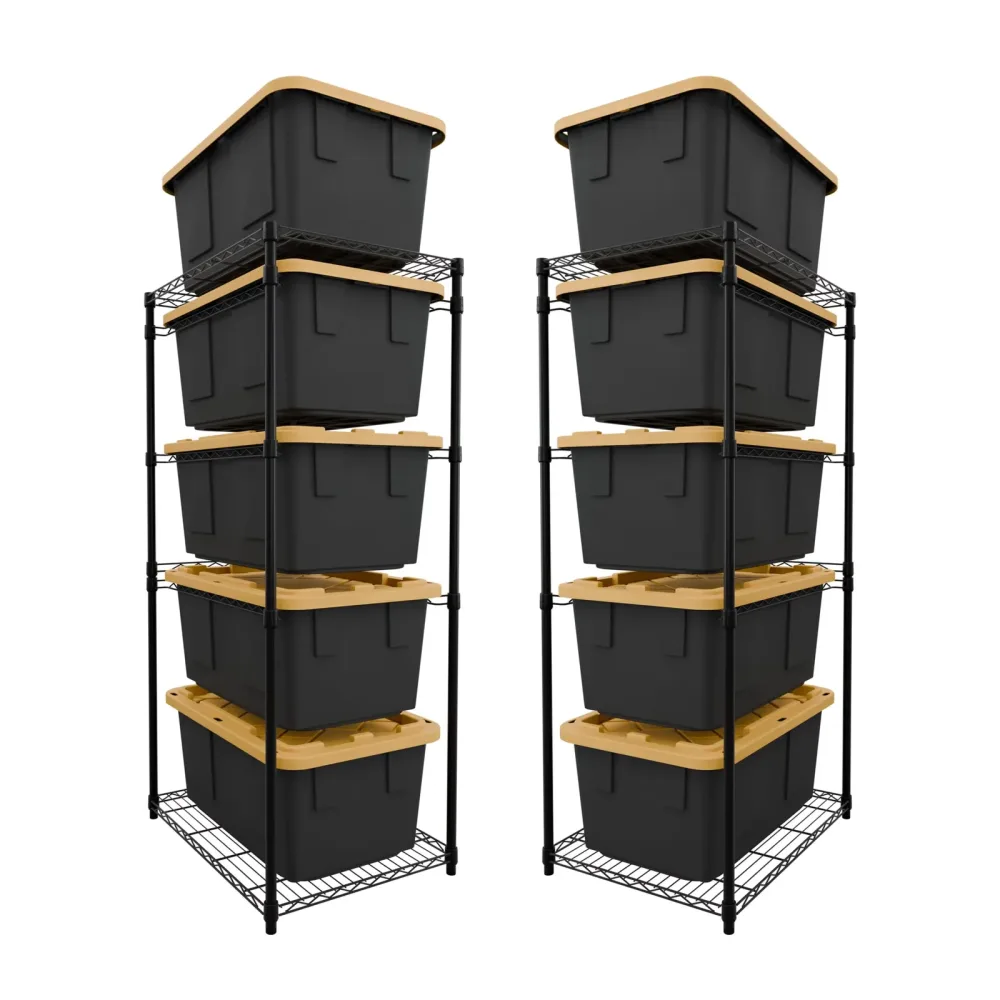 Storage 27 gallon 2 pack black
