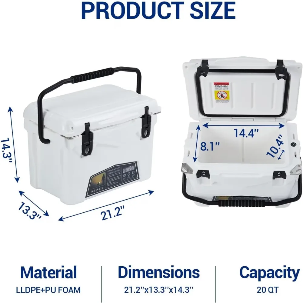 Hard Cooler insulated portable white