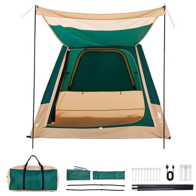 Camping Tent rechargeable waterproof green