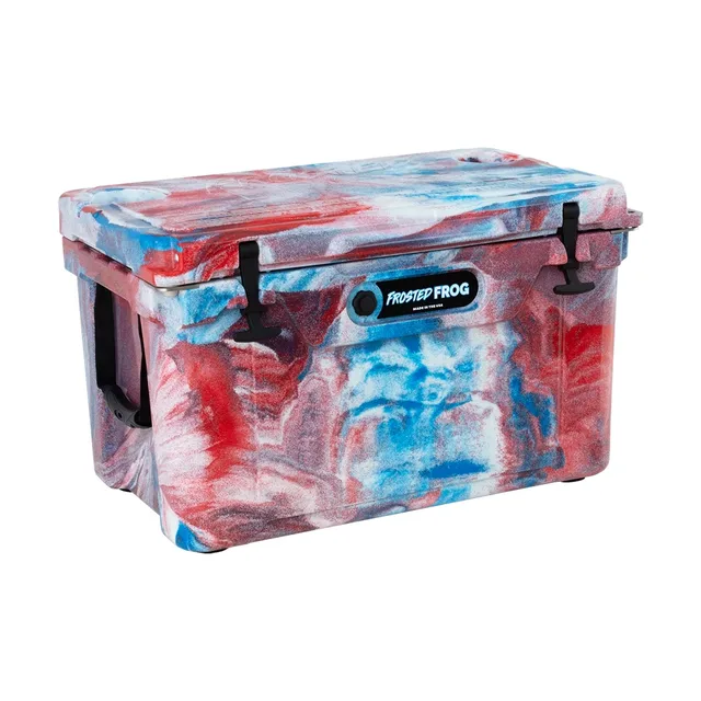 Cooler 45 quart red white